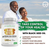 Black Seed Oil Capsules 1,000mg (Softgel) by Mother Nature Organics