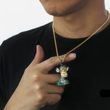 Bling Proud X Bored Ape NFT Pendant with Black Glasses by Bling Proud | Urban Jewelry Online Store