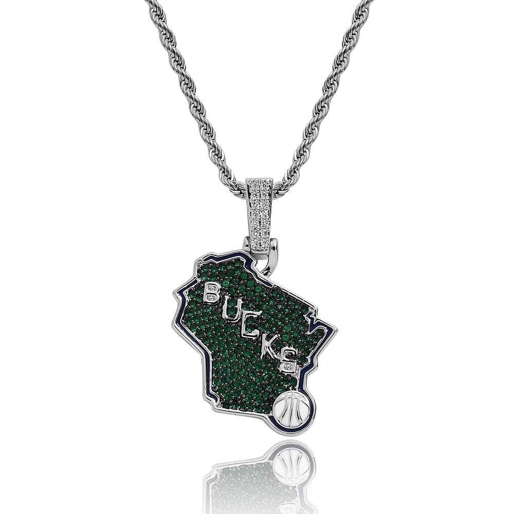 Bling Proud X NBA Milwaukee Bucks Pendant by Bling Proud | Urban Jewelry Online Store