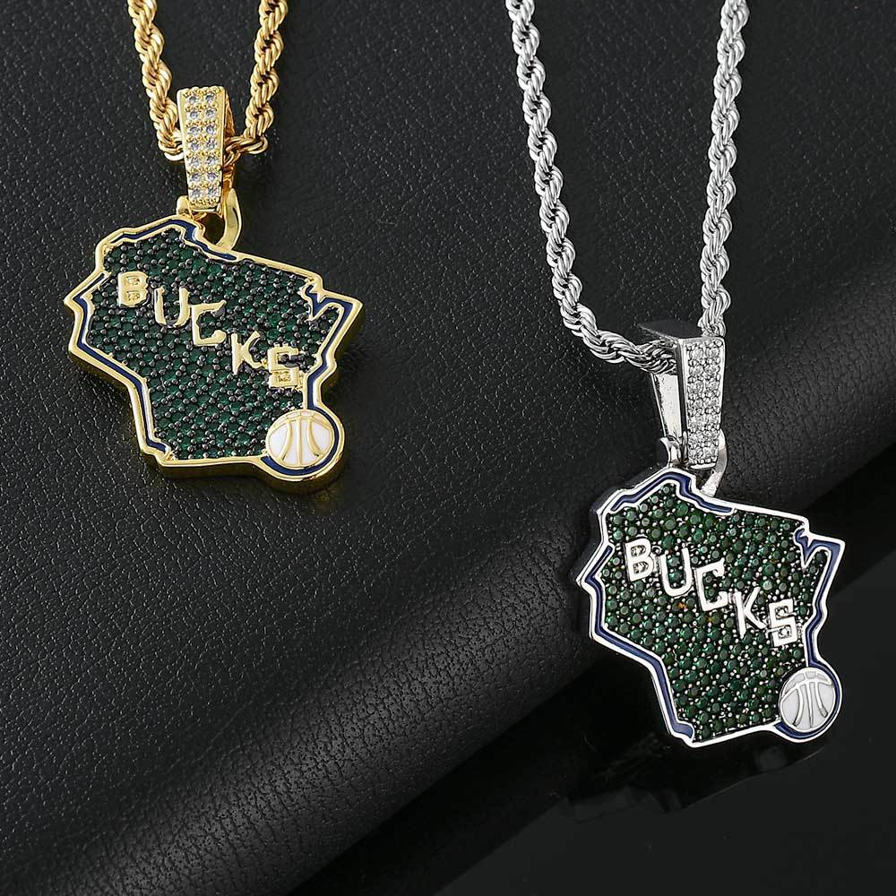 Bling Proud X NBA Milwaukee Bucks Pendant by Bling Proud | Urban Jewelry Online Store