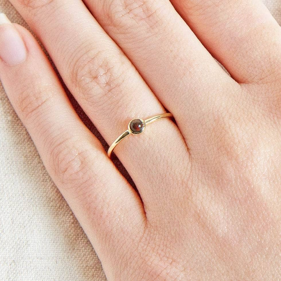 Bloodstone Silver or Gold Ring by Tiny Rituals