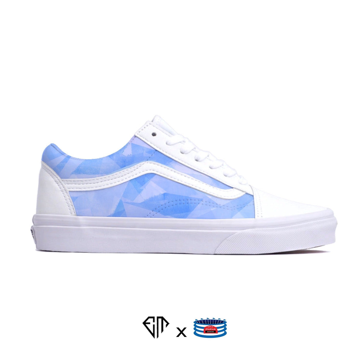 "Blue Prism" Vans Canvas Old School Shoes by Stadium Custom Kicks