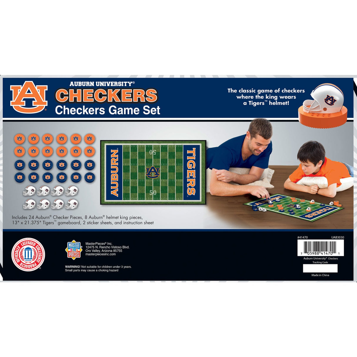 Auburn Tigers Checkers Board Game by MasterPieces Puzzle Company INC