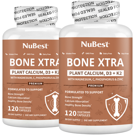 Bone Xtra, Plant-Based Formula for Teens & Adults, 120 Vegan Capsules by NuBest Nutrition®