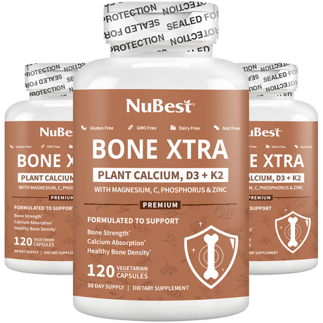 Bone Xtra, Plant-Based Formula for Teens & Adults, 120 Vegan Capsules by NuBest Nutrition®