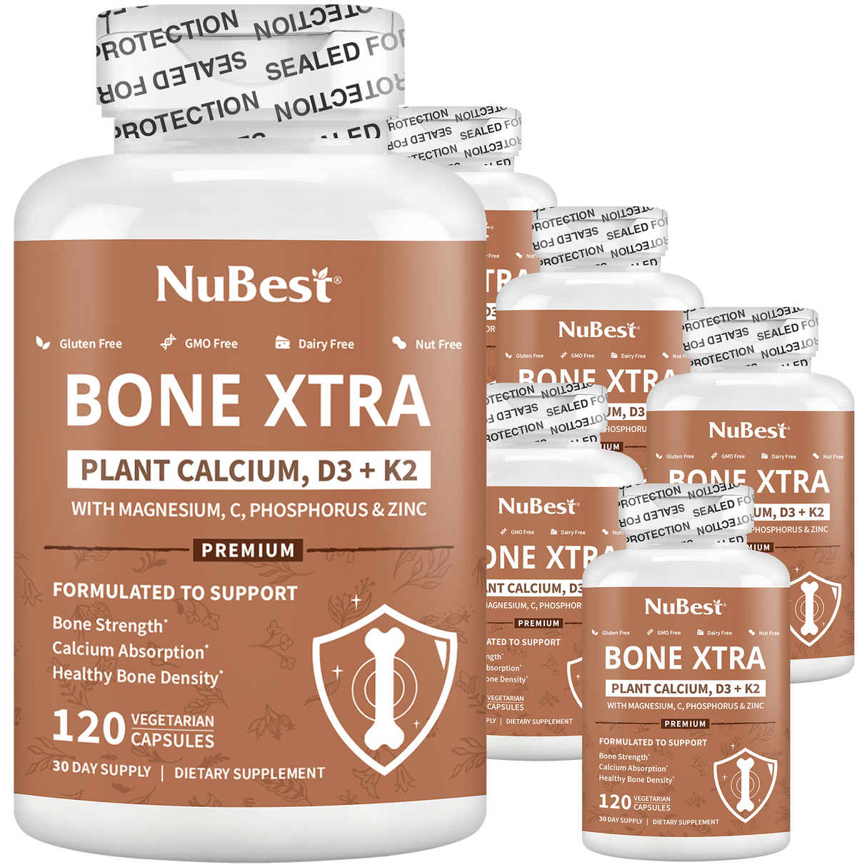 Bone Xtra, Plant-Based Formula for Teens & Adults, 120 Vegan Capsules by NuBest Nutrition®