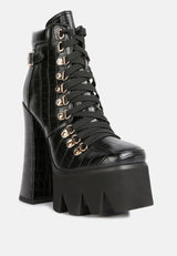 boogie high platform lace up boots by London Rag