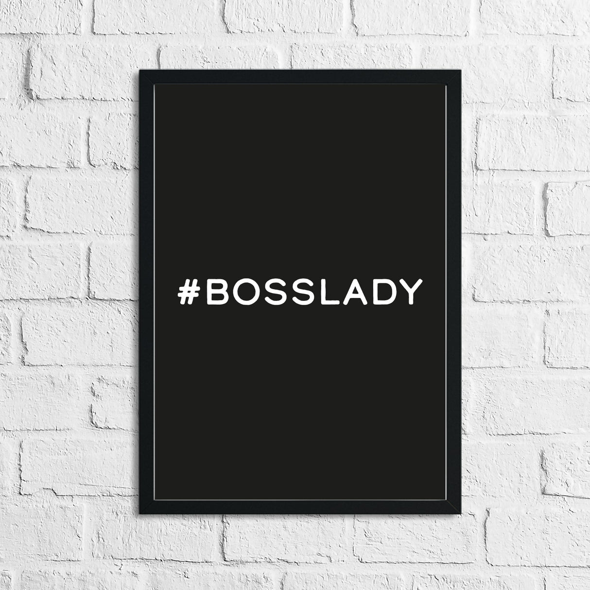 BOSSLADY Boss Black Background Inspirational Simple Wall Home Decor Print by WinsterCreations™ Official Store