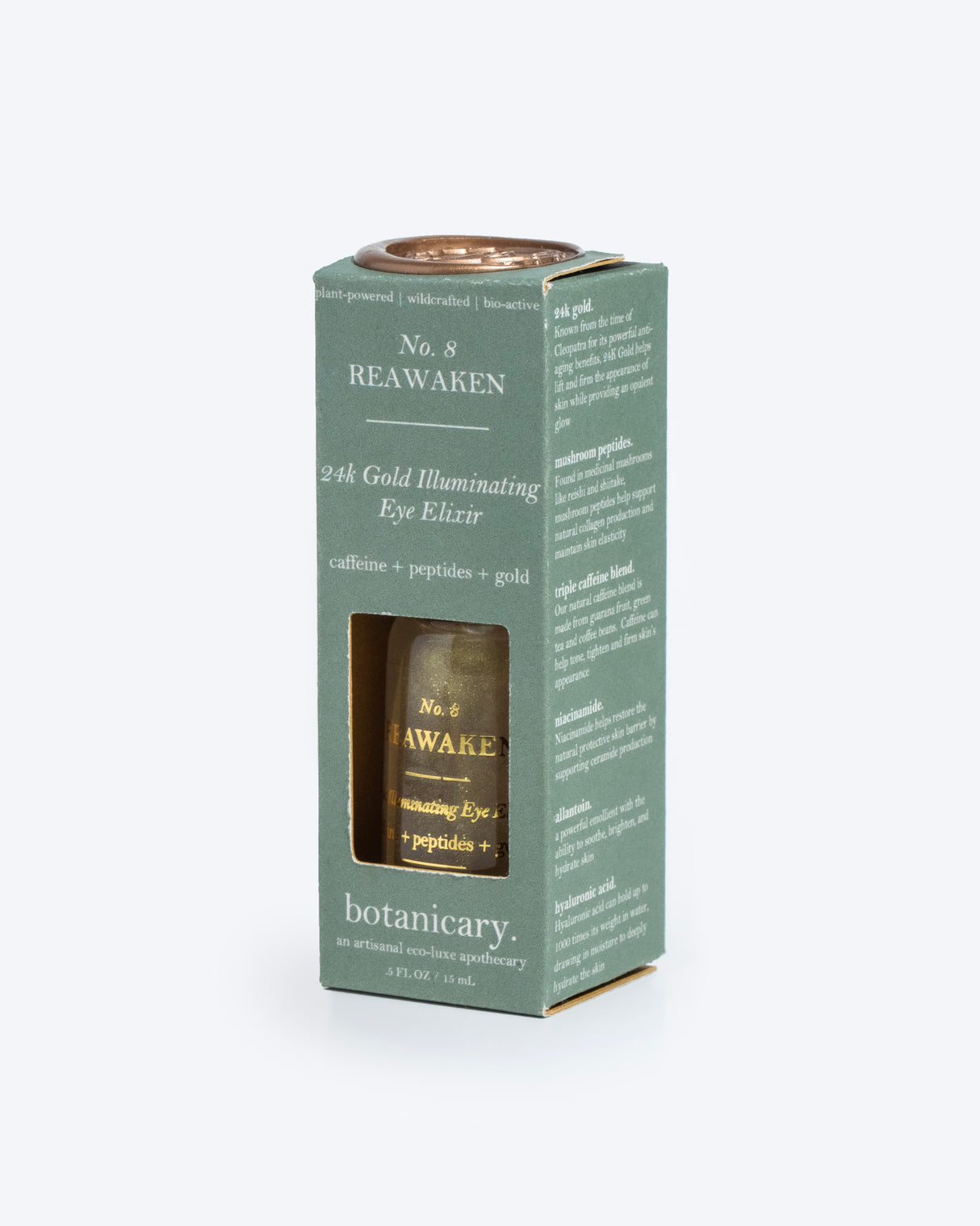 No. 8 REAWAKEN - 24k Gold Illuminating Eye Elixir by Botanicary Skincare