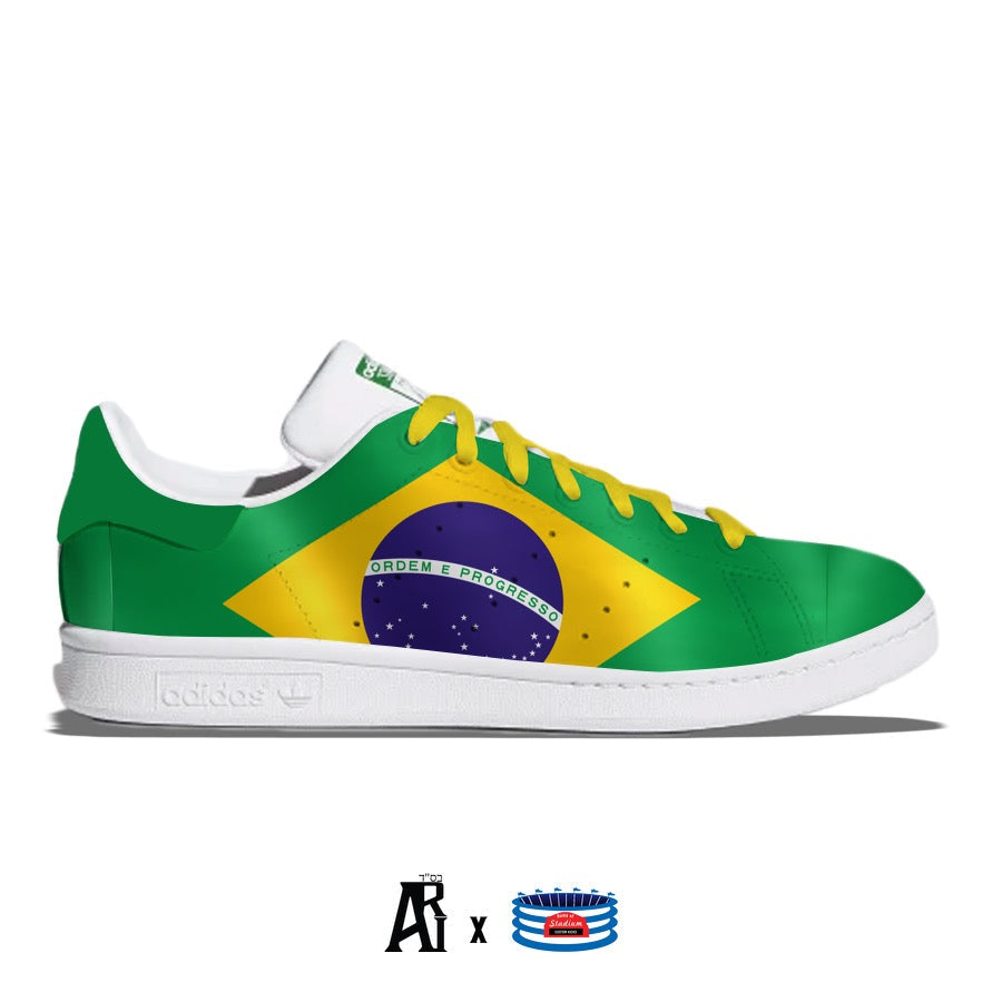 "Brazil" Adidas Stan Smith Casual Shoes by Stadium Custom Kicks