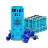 Blue Raspberry 222 Sparkling Energy Drink - 222mg Caffeine - 12 Pack by OdysseyElixir