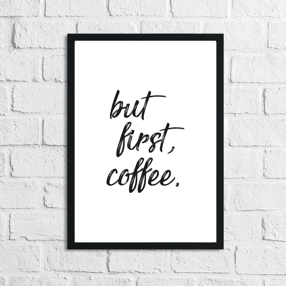 But First Coffee New Kitchen Simple Wall Decor Print by WinsterCreations™ Official Store