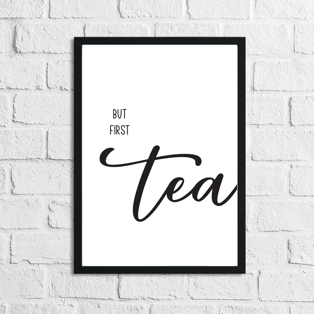 But First Tea Kitchen Simple Wall Decor Print by WinsterCreations™ Official Store