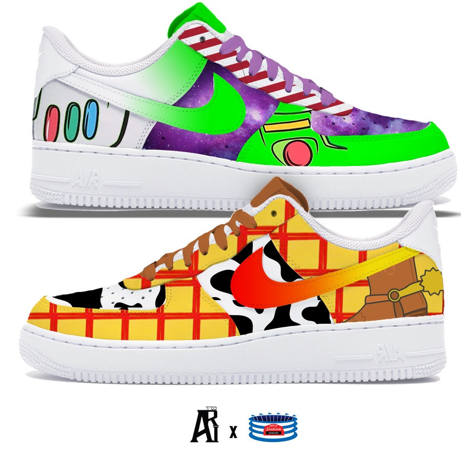 "Buzz + Woody" Nike Air Force 1 Low Shoes by Stadium Custom Kicks