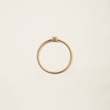 14k Solid Gold Diamond Solitaire Bezel Ring by Italic