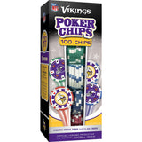 Minnesota Vikings 100 Piece Poker Chips by MasterPieces Puzzle Company INC