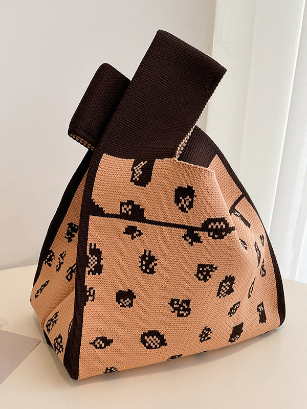 Urban Knitting Cow Pattern Bags Accessories Handbags by migunica