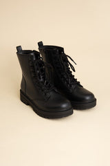 Black Lace-Up Boots by BlakWardrob