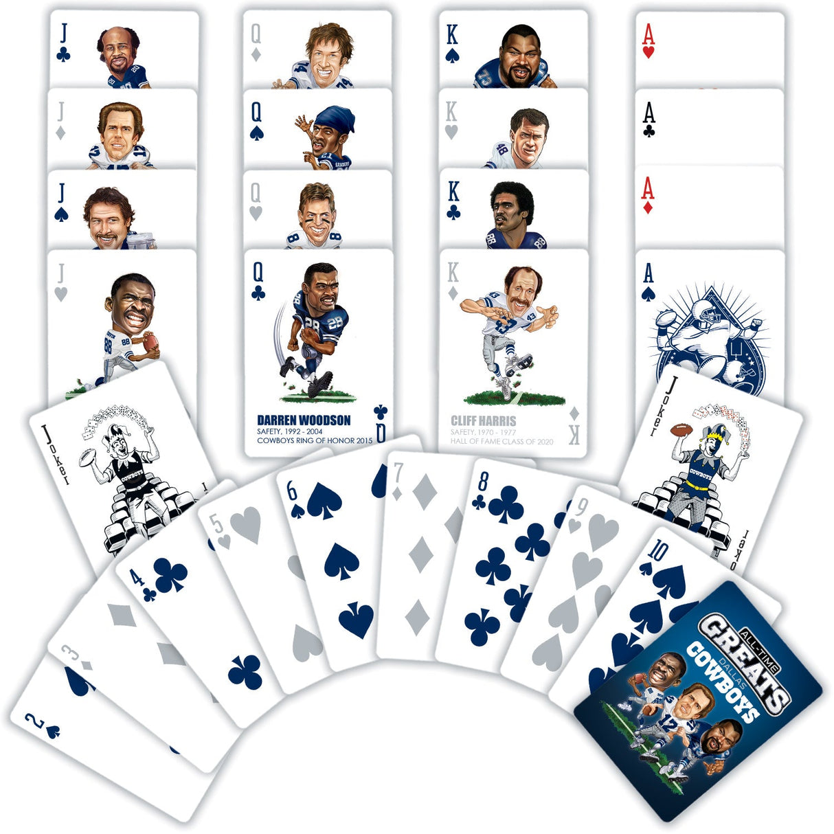 Dallas Cowboys All-Time Greats Playing Cards - 54 Card Deck by MasterPieces Puzzle Company INC