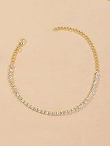 Simple Shiny Rhinestone Footchain by migunica