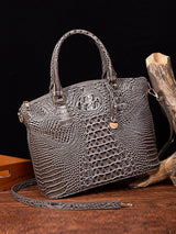 Alligator Print Pleated Split-Joint Bags Handbags by migunica