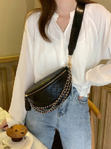 Cool Chic Chains Zipper Sling Bag by migunica