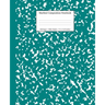 Marbled Composition Notebook: Teal Marble Wide Ruled Paper Subject Book