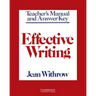Effective Writing Teacher's Manual: Writing Skills for Intermediate Students of American English