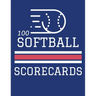 100 Softball Scorecards: 100 Scoring Sheets For Baseball and Softball Games (8.5x11)