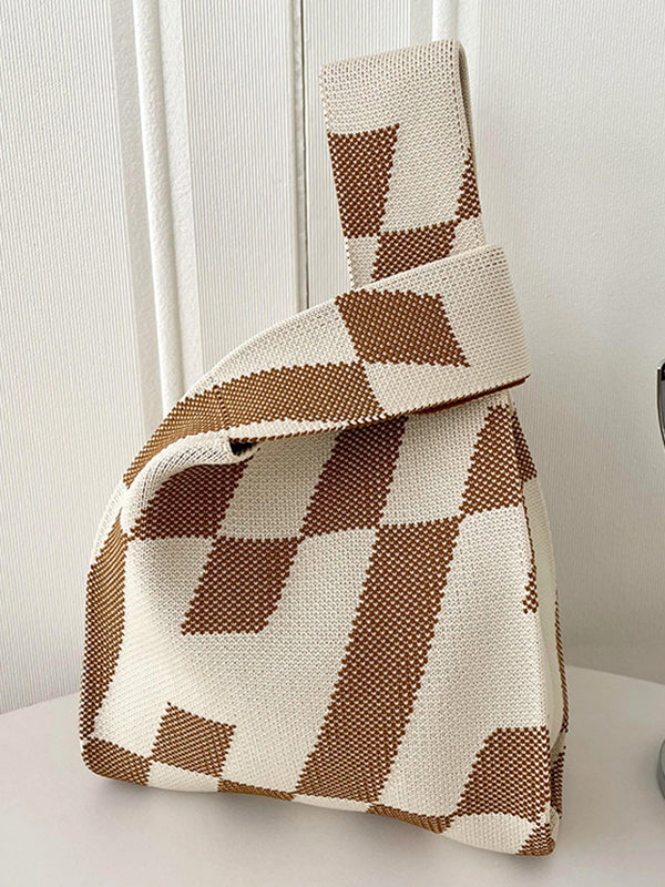 Geometric Bags Accessories Woven Handbag by migunica