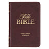 KJV Holy Bible, Mini Pocket Size, Faux Leather Red Letter Edition - Ribbon Marker, King James Version, Burgundy