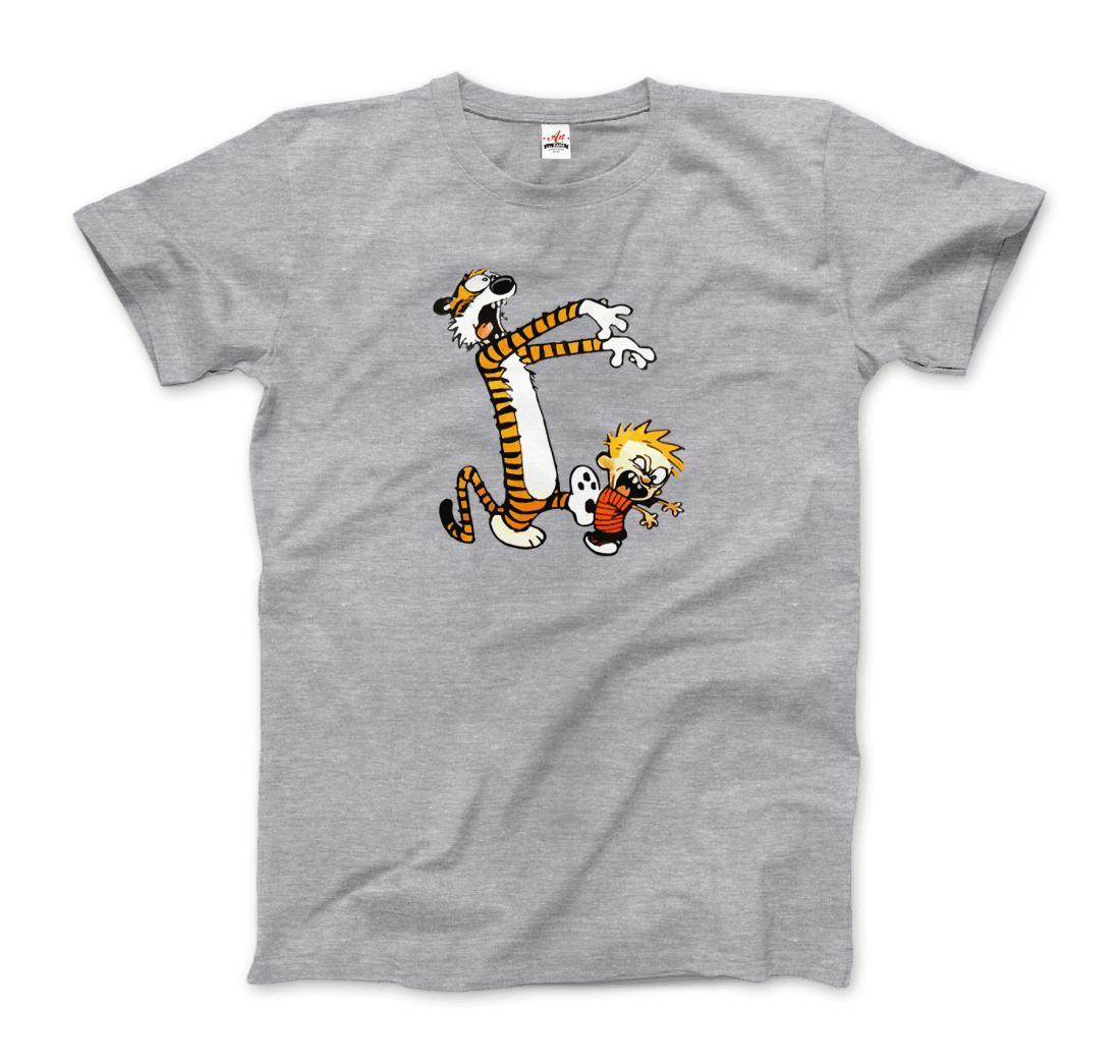 Calvin and Hobbes Playing Zombies T-Shirt by Art-O-Rama Shop - Vysn