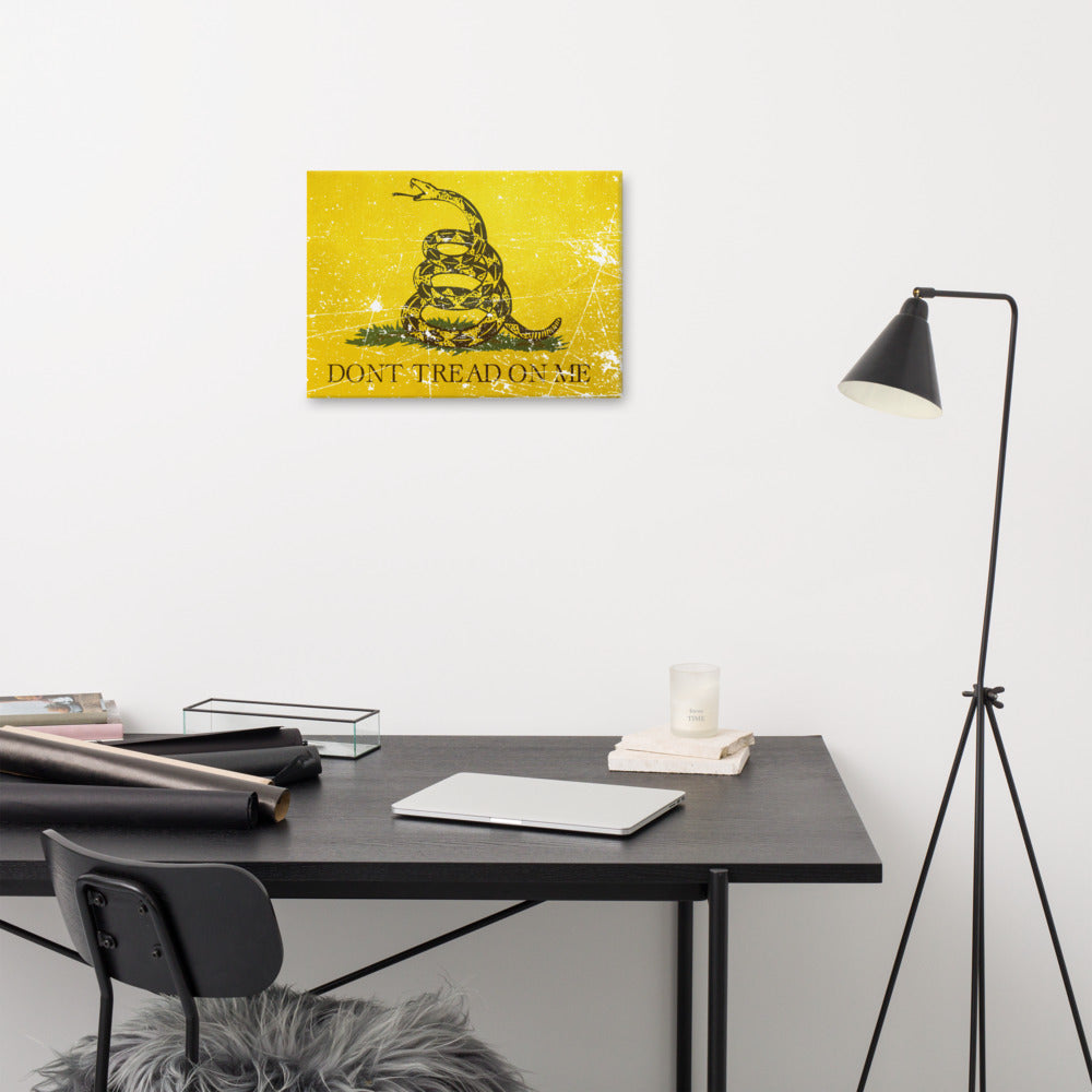 Don't Tread on Me Canvas Print by Proud Libertarian