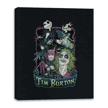 Tim Burton Director Films - Canvas Wraps by RIPT Apparel - Vysn