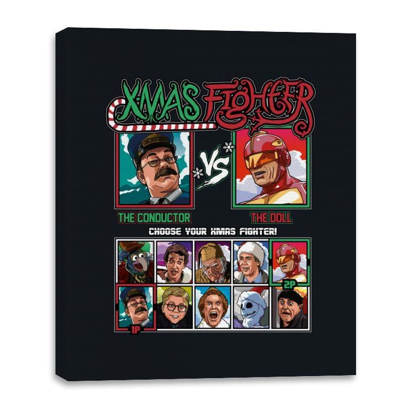 Xmas Fighter - Polar Express vs Jingle All The Way - Canvas Wraps by RIPT Apparel - Vysn