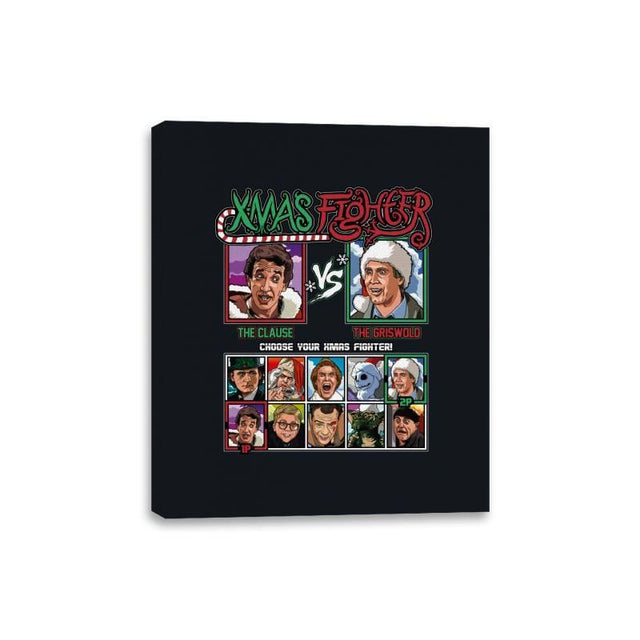 Xmas Fighter - Santa Clause vs National Lampoons Christmas Vacation - Canvas Wraps by RIPT Apparel - Vysn