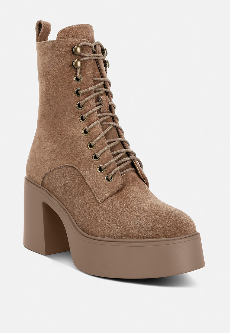 carmac high ankle platform boots by London Rag