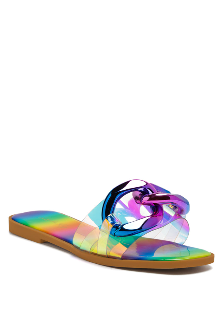 caroons clear slide flats by London Rag