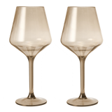 Floating Wine Glasses for Pool - Set of 2-15 OZ Shatterproof Poolside Wine Glasses, Tritan Plastic Reusable, Beach Outdoor Cocktail, Wine, Champagne, Water Glassware Spring Summer (Smoke) by The Wine Savant