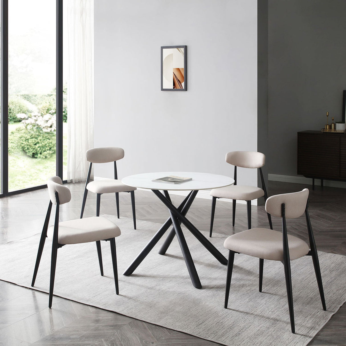 Set of 4 Upholstered Dining Chairs by Blak Hom