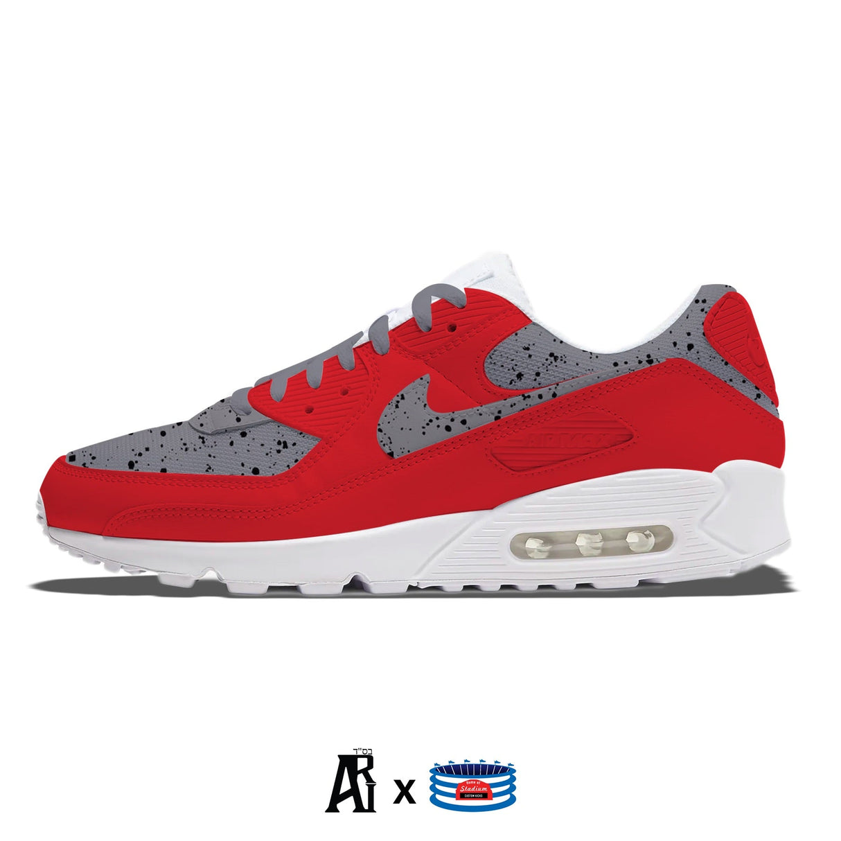 "Cement" Nike Air Max 90 Shoes by Stadium Custom Kicks