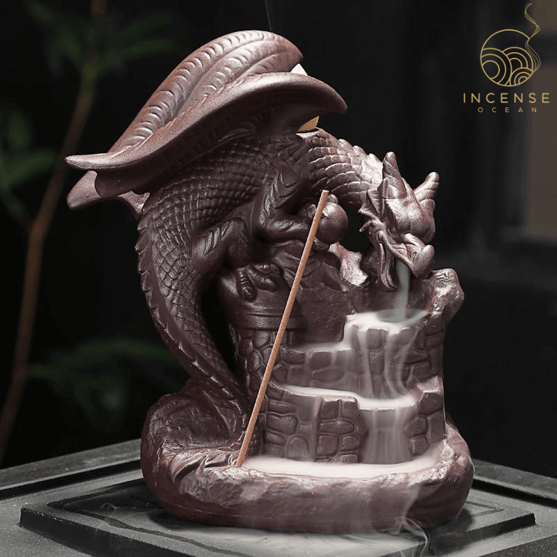 Ceramic Dragon Backflow Incense Burner by incenseocean