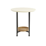 White/Natural End Table by Blak Hom