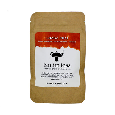 Chaga Chai | Herbal Chai Tea with Chaga Mushroom & Turmeric by Tamim Teas