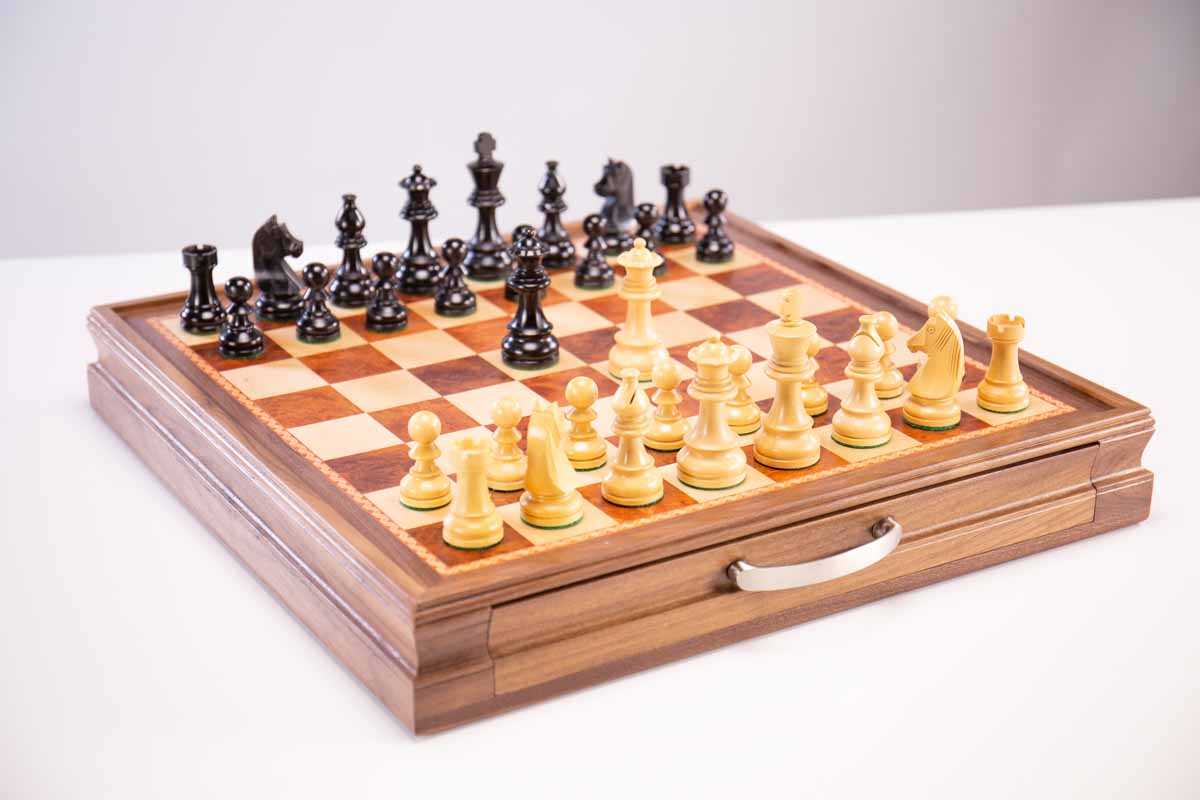 Championship Chess Pieces with Storage Board by Chess House