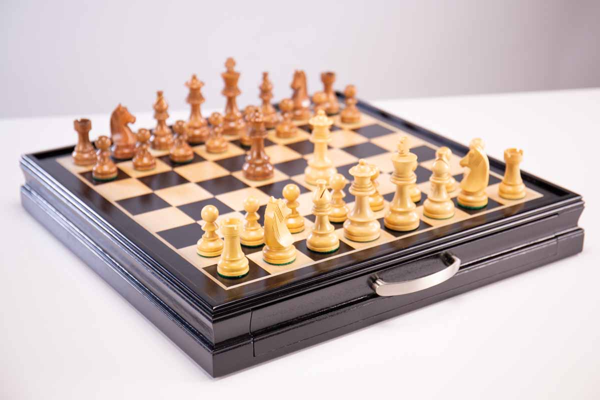 Championship Chess Pieces with Storage Board by Chess House