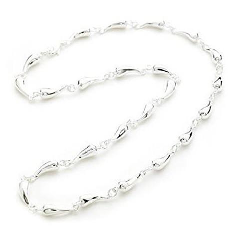 Silver Plated 'Tear Drop' Chain Necklace by Liberty Charms USA