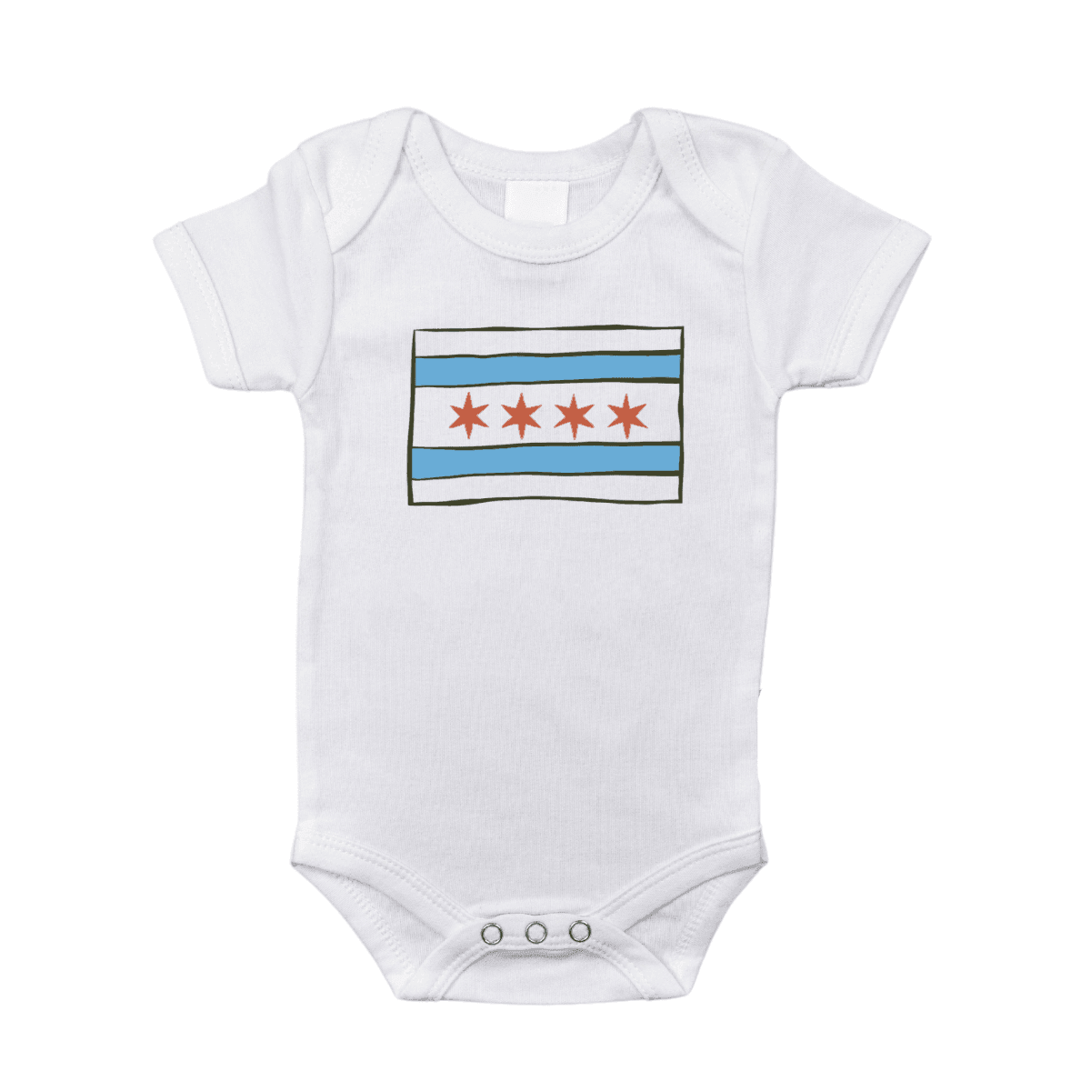 Chicago Flag Baby Onesie by Little Hometown