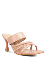 CHIRI Criss Cross Strap Spool Heel Sandsals - Vysn