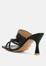 chiri criss cross strap spool heel sandals by London Rag